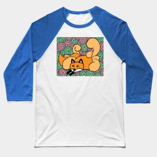 Sweet Retro Vintage Cartoon Fox Baseball T-Shirt